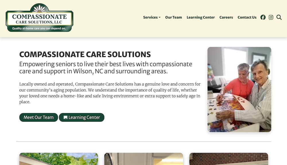 Screenshot of compassionatecaresolutions.com